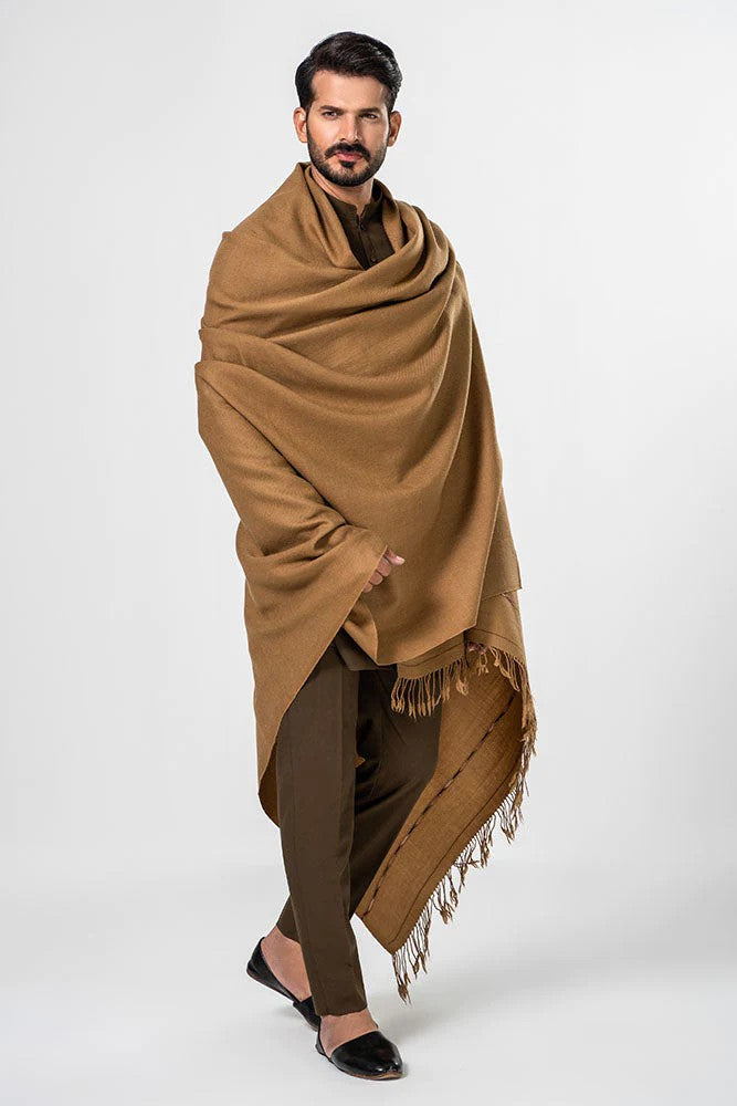 PURE PASHMINA WOOLEN SHAWL FOR MEN LIGHT-WEIGHT